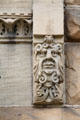 Carved stone detail of Lancaster City Hall. Lancaster, OH.