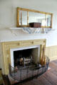 Dining room fireplace & mirror at Johnston Farm. Piqua, OH.