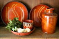 Brown ceramic vessels at Johnston Farm. Piqua, OH.