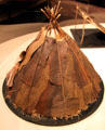 Model of Micmac or Penobscot conical wigwam at Johnston Farm Museum. Piqua, OH.