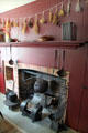Kitchen fireplace in N.K. Whitney Store at Historic Kirtland Village. Kirtland, OH.