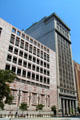 Superior Building beyond Federal Reserve Bank Operations Center. Cleveland, OH.