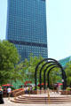 Archway entrance Erieview Plaza with Tower at Erieview. Cleveland, OH.