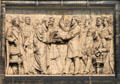 Garfield, being sworn as President, relief by Caspar Buberl on President James A. Garfield Monument. Cleveland, OH.