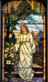 Detail of Almira L. White Memorial stained glass window by Tiffany Studios at Cleveland History Center. Cleveland, OH.