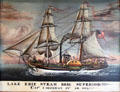 Steam Brig Superior side-wheeler painting at Cleveland History Center. Cleveland, OH.
