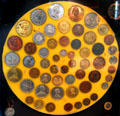 Collection of Abraham Lincoln campaign pins at Cleveland History Center. Cleveland, OH.