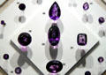 Faceted amethyst at Cleveland Museum of Natural History. Cleveland, OH.