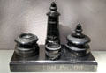 Ink well set carved from anthracite coal at Cleveland Museum of Natural History. Cleveland, OH.