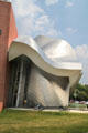 Entrance of Frank Gehry's Peter B. Lewis Building at Case Western Reserve University. Cleveland, OH.