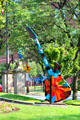 Guitar statue outside Glidden House at Case Western Reserve University. Cleveland, OH.