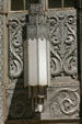 Hexagonal Art Deco lamp on First National Center. Oklahoma City, OK.