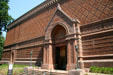 Brick facade of Jordan Schnitzer Museum of Art. Eugene, OR.