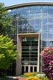 Portal of Lillis Business Complex of Lundquist College of Business at University of Oregon. Eugene, OR.
