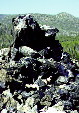 Obsidian volcanic glass in Newberry Crater. OR