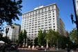 Pioneer Park & American Bank Buildings on Pioneer Square. Portland, OR.