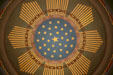 Painted dome interior by Frank H. Schwartz in Oregon State Capitol. Salem, OR.