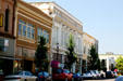 Streetscape of Albany along 1st Ave. with Flinn Block. Albany, OR.