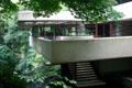 Balconies over Bear Run stream at Fallingwater. Mill Run, PA.