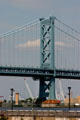 Ben Franklin Bridge tower. Philadelphia, PA