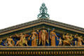 Statuary in pediment of Philadelphia Museum of Art. Philadelphia, PA.