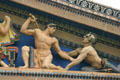Swordsman fighting devil on pediment of Philadelphia Museum of Art. Philadelphia, PA.