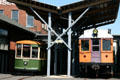 Trolleys 8534 by J.G. Brill Co. & 401 by St. Louis Car Co. at Lackawanna County Trolley Museum, Scranton, PA