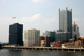 Golden Triangle view from Monongahela River level. Pittsburgh, PA.