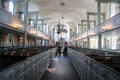 Trinity Church Interior with box pews & column supported balconies. Newport, RI