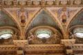 Highly decorated ceiling surround in Dining Room at The Breakers. Newport, RI.