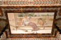 Billiard Room ceiling with Roman style mosaic of woman & small children in a public bath at The Breakers. Newport, RI.