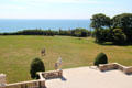 View of ocean from Upper Loggia at The Breakers. Newport, RI.