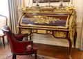Ormolu mounted roll-top desk at Rosecliff. Newport, RI.