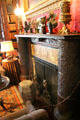 Library fireplace at Chateau-sur-Mer. Newport, RI.
