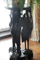Table support by three sculpted cranes in Ballroom at Chateau-sur-Mer. Newport, RI.