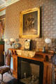 Bedroom fireplace at Chateau-sur-Mer. Newport, RI.