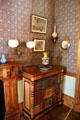 Bedroom bookcase at Chateau-sur-Mer. Newport, RI.