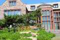 Rear garden against Rough Point facade. Newport, RI.