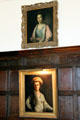 Two portraits, Mrs. Hays & Mrs. Sarah Amsinck in style of Sir Joshua Reynolds in Morning Room at Rough Point. Newport, RI.