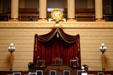 Speakers chair in Senate chamber of Rhode Island State House. Providence, RI.