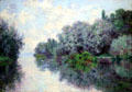 Seine at Giverny painting by Claude Monet at RISD Museum. Providence, RI.