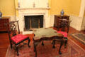 Card table from New York City with pair of side chairs from Boston at RISD Museum. Providence, RI.