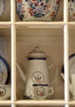 Chinese export porcelain coffeepot with American eagle at RISD Museum. Providence, RI.