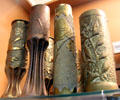 Trench art vases made from artillery shells at Museum of Work & Culture. Woonsocket, RI.
