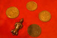 Beaver pendant, Hudson's Bay & Northwest Company trading tokens in Old Courthouse Museum. Sioux Falls, SD.