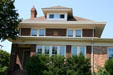 Brick foursquare house in Cathedral Historic District. Sioux Falls, SD.
