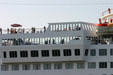 Cruise ship Ecstacy windows & people. Galveston, TX.