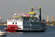 Paddle wheel sightseeing ship on Galveston bay. Galveston, TX.