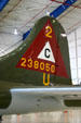 B-17 Flying Fortress tail at Lone Star Flight Museum. Galveston, TX.