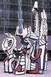 Monument to the Phantom sculpture by Jean Dubuffet & Wells Fargo Plaza. Houston, TX.